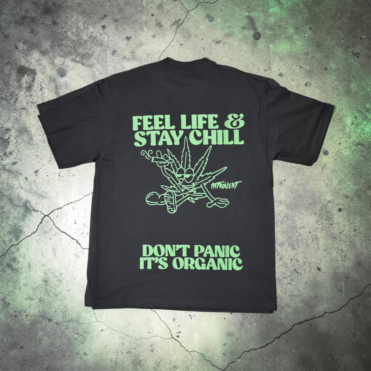 FEEL LIFE STAY CHILL IV WEEDMAN OVERSIZED 100% COTTON SHIRT