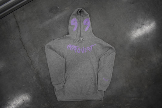 "Too Many Drugs" Premium IV Hoodie (Grey/Lavender)