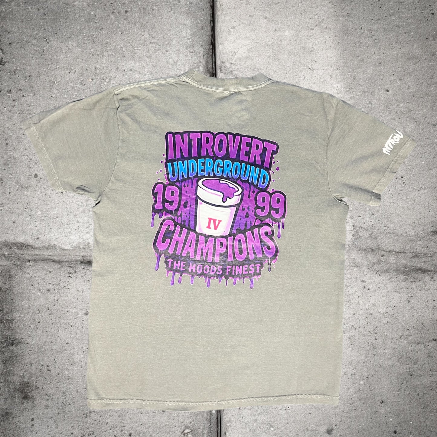 "INTROVERT CHAMPION SIPPER TEE GRY/WHT