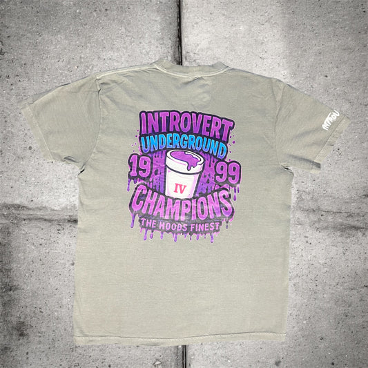 "INTROVERT CHAMPION SIPPER TEE GRY/WHT